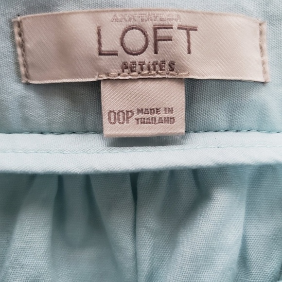 Ann Taylor Loft Petite Eyelet Side Zip Mini Skirt in Tiffany Aqua Blue 00P - Picture 5 of 9